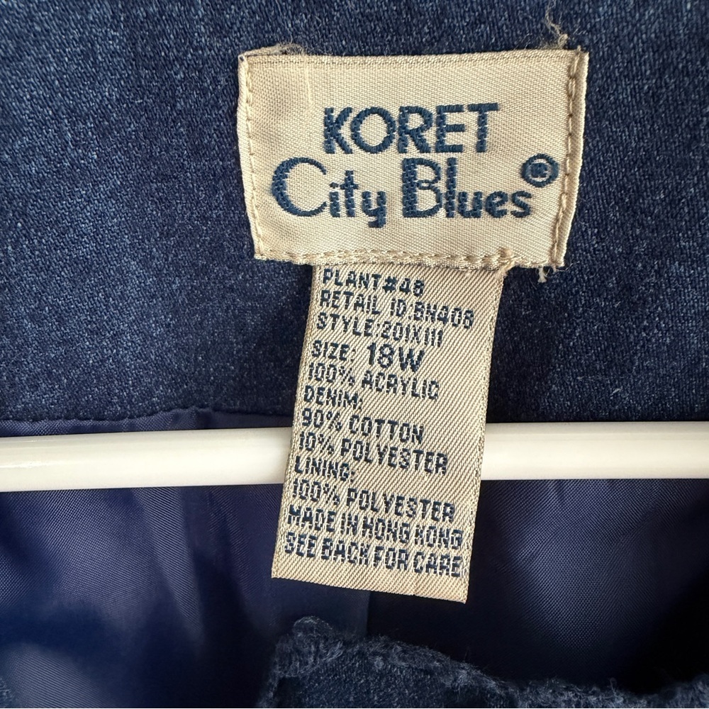 Koret City Blues Patchwork Button Up Blazer Size … - image 4